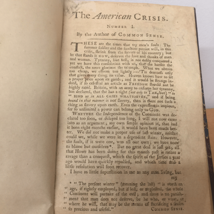 The crisis number 1 thomas paine